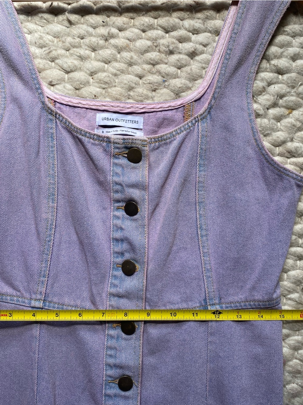 Urban Outfitters Pastel Lavender Denim Tank Mini Dress